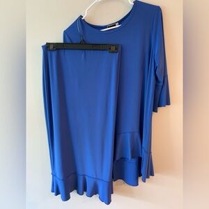 SYMPLI Blue Skirt & Top Size 6 Set!!